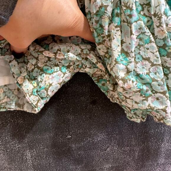 Peek Green Floral Bubble Hem Shorts, VGUC, Sz M (8) (8C) - Picture 3 of 5